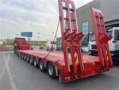 Hydraulic Gooseneck 10‑Axle Extendable Low‑Bed Semi‑Trailer