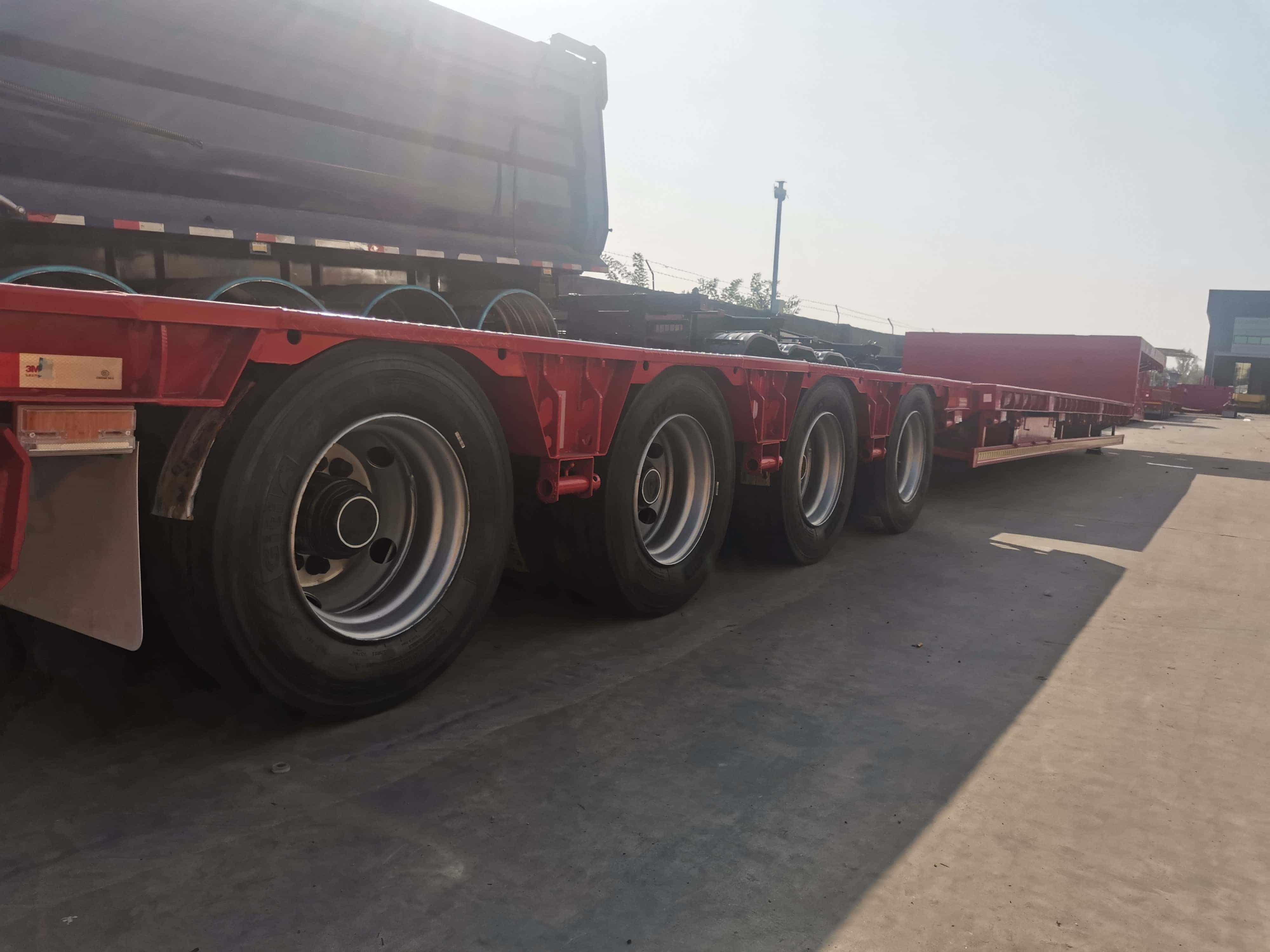 4 Axles 90 Ton Extended Lowbed Trailer